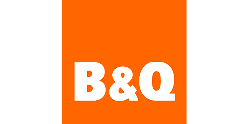 B and Q logo in orange