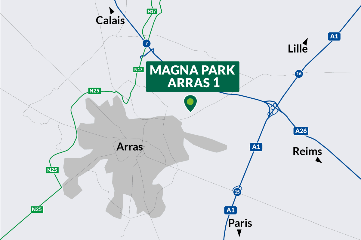 GLP Plan de localisation Magna Park Arras 1