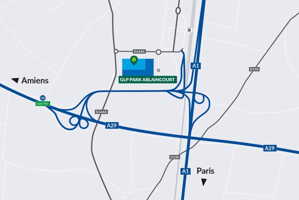 Pinpoint of GLP Park Ablaincourt on a map of Paris.