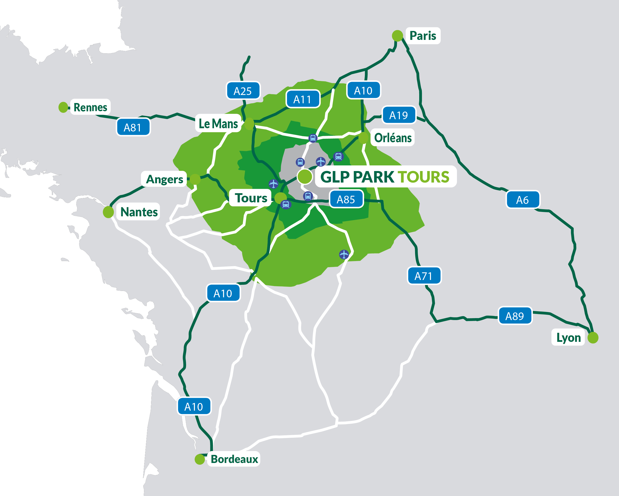 Map of GLP park tours.